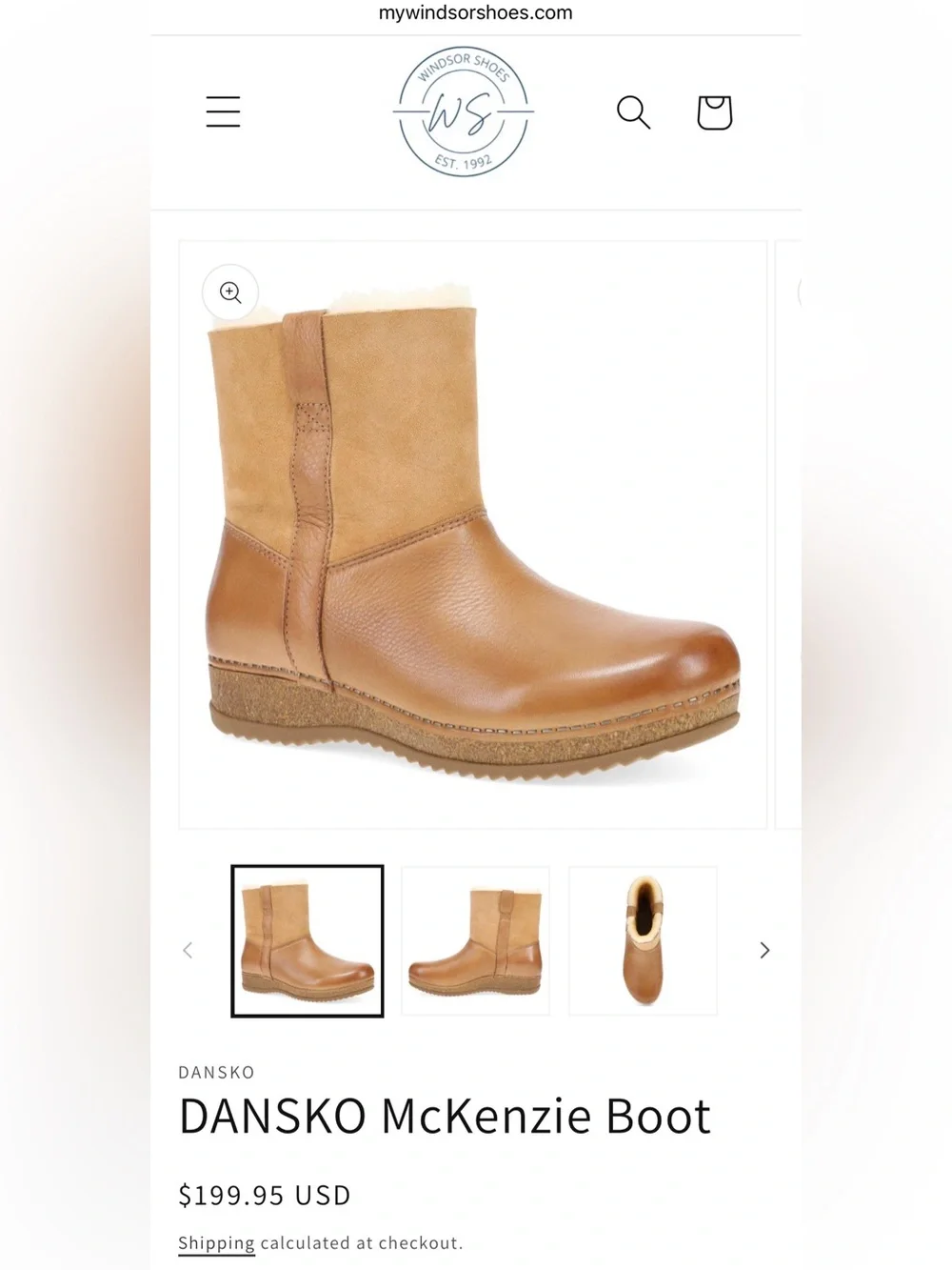 Dansko McKenzie Boot Sheep shearling liner EUC 40 / 9-9.5